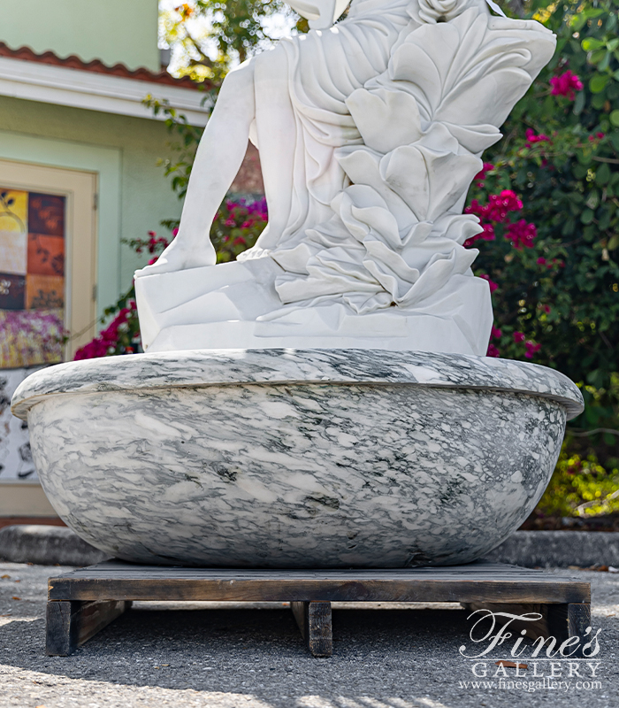 Marble Fountains  - Enchanting Beauty Marble Wall Fountain - MF-1463
